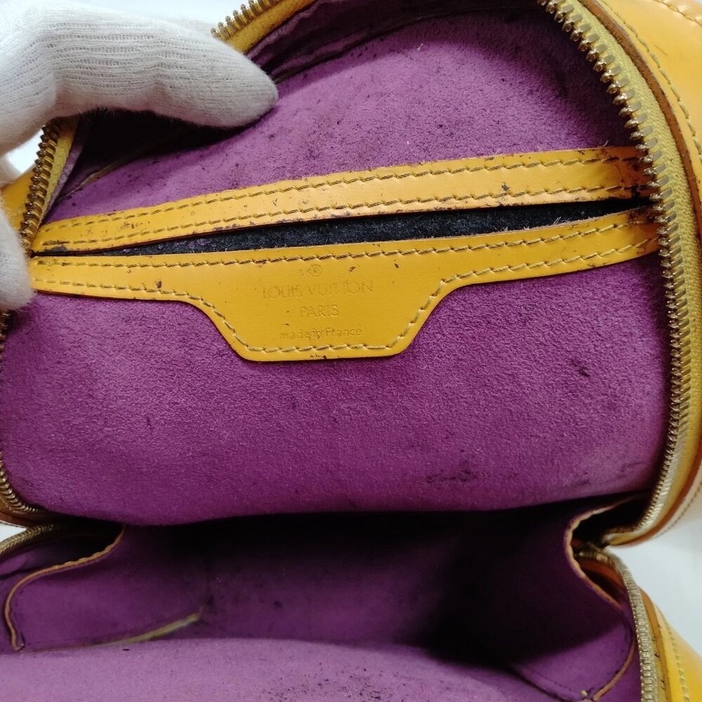 813312BF (L4) Louis Vuitton Backpack Bag Mabillon Yellow Epi Leather - Picture 8 of 9